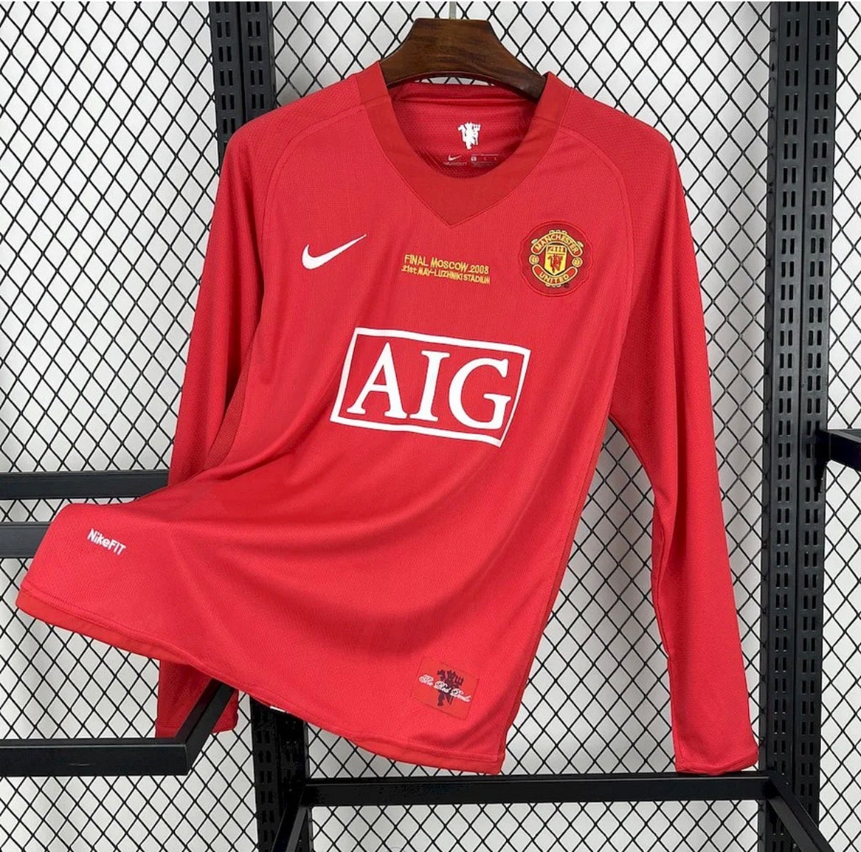 Maillot rétro Manchester United 2007/2008 Manches longues